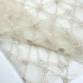Tessuto netto ricamato a maglia a maglia con controllo diamante